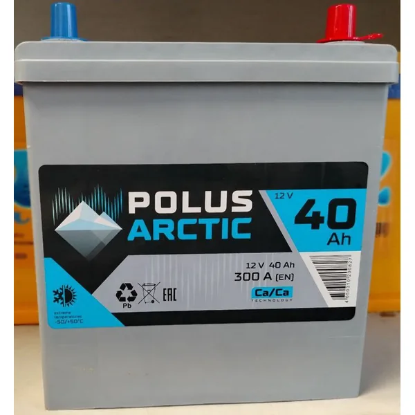 Аккумулятор POLUS ARCTIC 40 Ач 300 А (EN), прямая полярность, B19