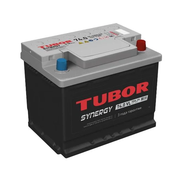 Аккумулятор TUBOR SYNERGY 74 Ач 700 А (EN), обратная полярность, LN3