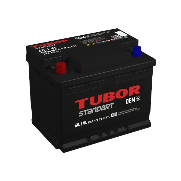 Аккумулятор TUBOR Standart 60 Ач 540 А (EN), обратная полярность, LN2
