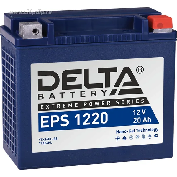 Аккумулятор DELTA EPS 24 Ач 340 А (EN), обратная полярность, YTX24HL