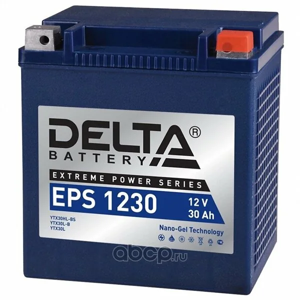 Аккумулятор DELTA EPS 30 Ач 360 А (EN), обратная полярность, YIX30L