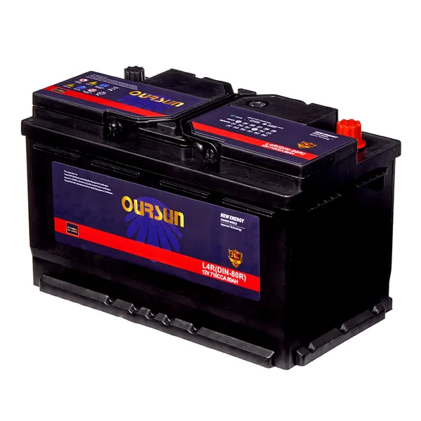 Аккумулятор OURSUN DIN 80 Ач 710 А (EN), прямая полярность, LN4
