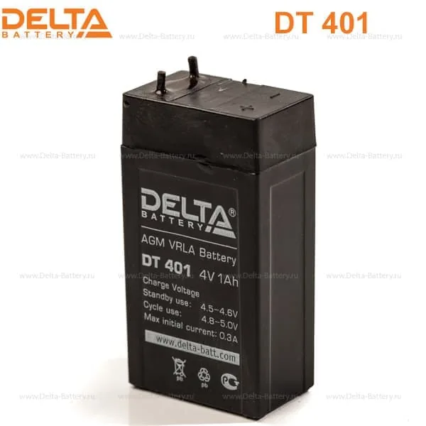 Аккумулятор DELTA 1 Ач, 35x22x69