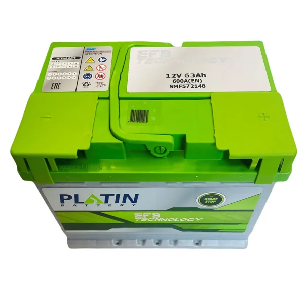 Аккумулятор PLATIN 63 Ач 600 А (EN), обратная полярность, LN2
