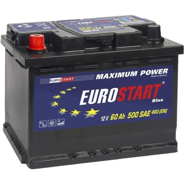 Аккумулятор EUROSTART 60 Ач 520 А (EN), обратная полярность, LN2